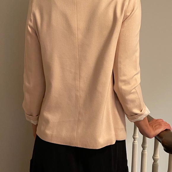 Tan Linen Blazer with pockets-lined-Sz XS good con - Picture 5 of 8